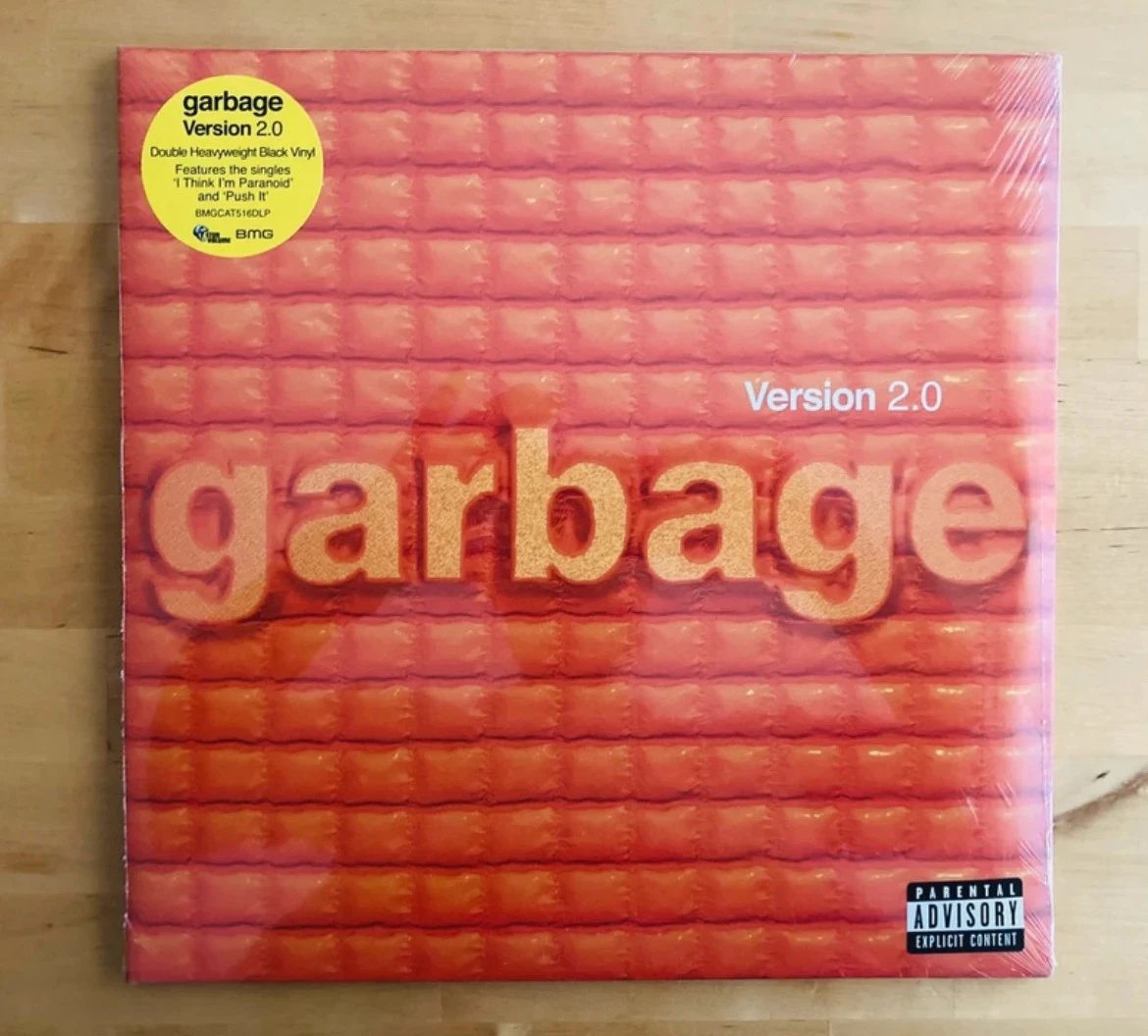 Disque vinyle 33T Garbage Version 2.0 réédition 2021.